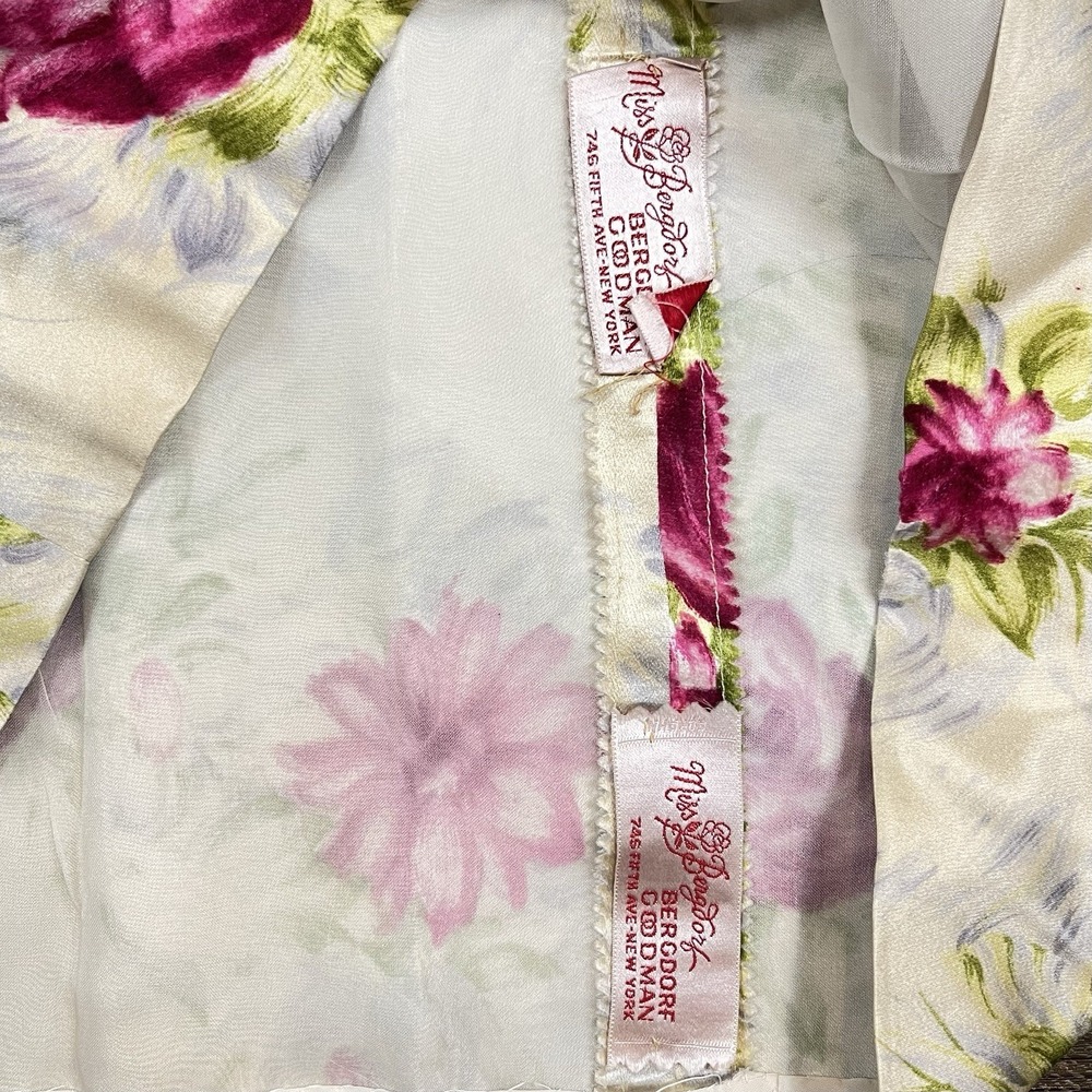 VTG Bergdorf Goodman Miss Bergdorf Floral Midi Skirt Romantic Cottagecore Rare - Picture 12 of 12